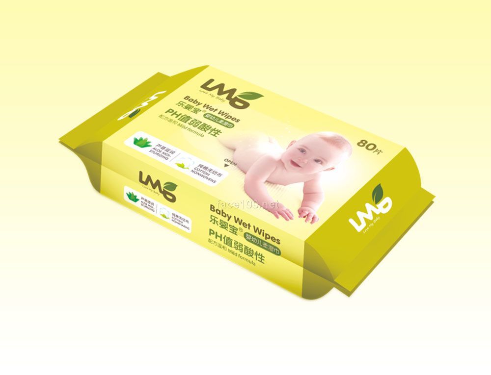 乐婴宝婴幼儿柔湿巾80片
