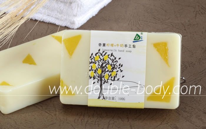 100g香薰柠檬+牛奶手工皂 洁面皂