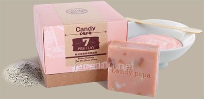Candy papa粉红泥彩粹亮肤凝脂手工皂