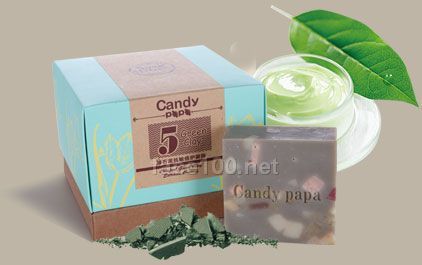 Candy papa绿石泥倍护凝脂手工皂