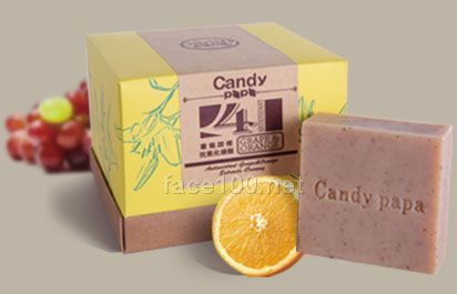 Candy papa葡萄甜橙抗氧化凝脂手工皂