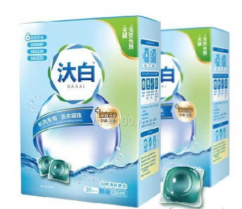 汏白洗衣凝珠无磷无荧光剂除螨抑菌浓缩洗衣液代理