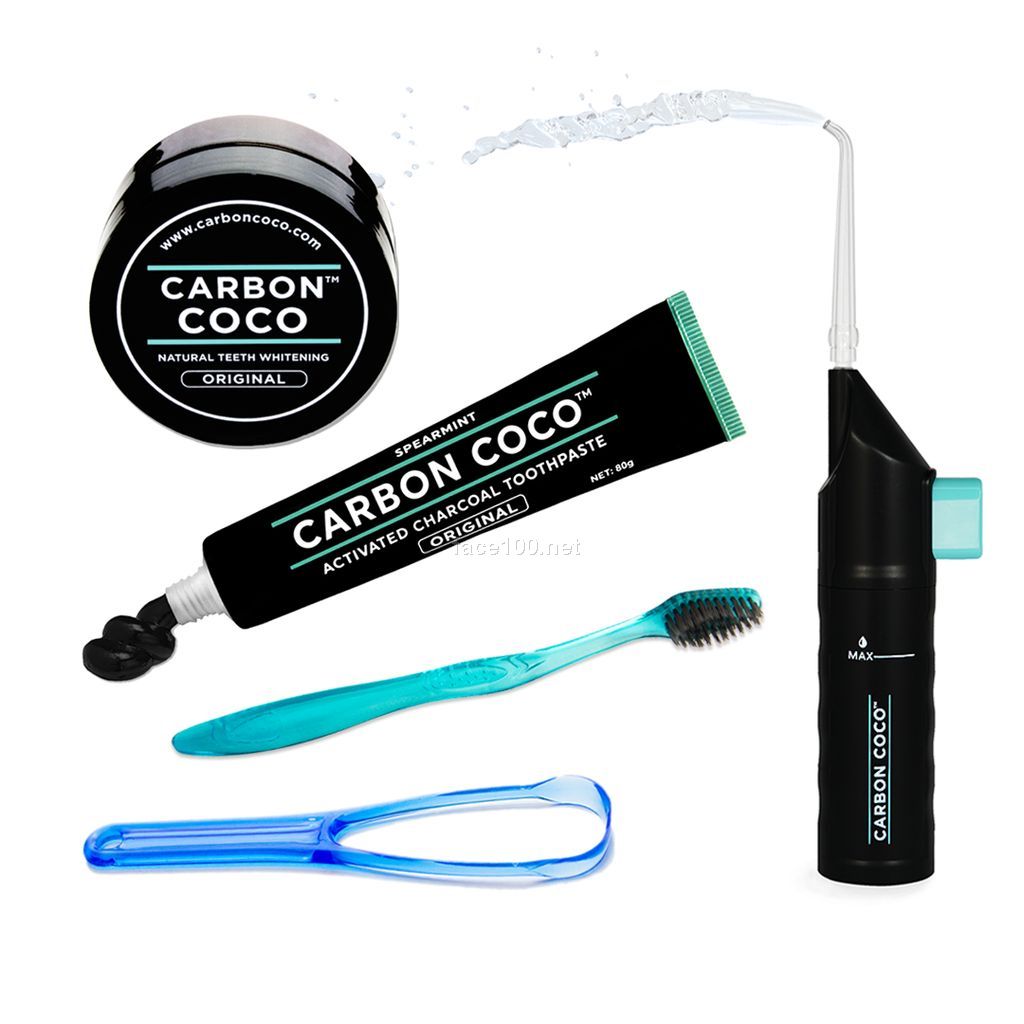CarbonCoco口腔清洁套装 牙粉+牙膏+牙齿清洁器代理